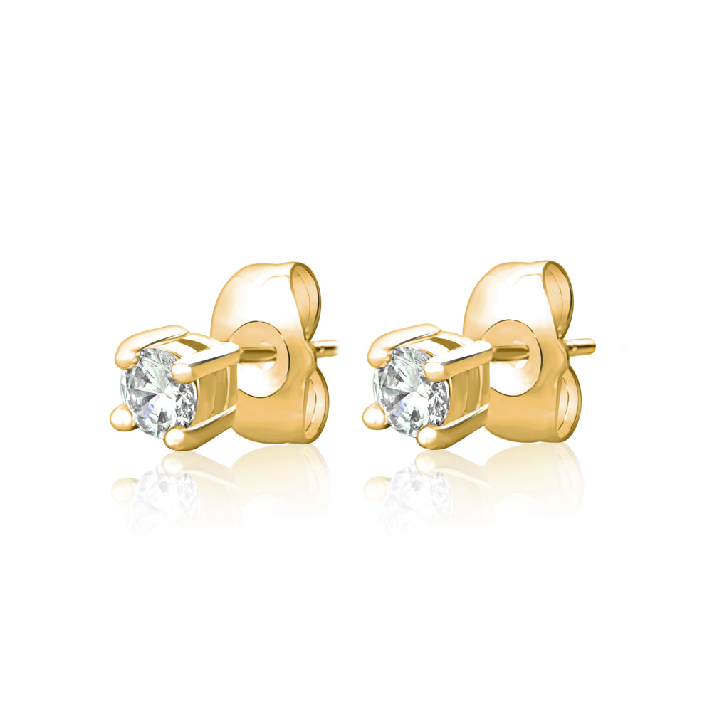 3mm Round Solitaire Studs earrings