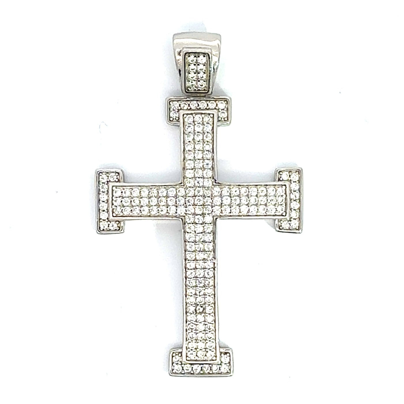 Sterling Silver 925 Cubic Zirconia Cross Pendant