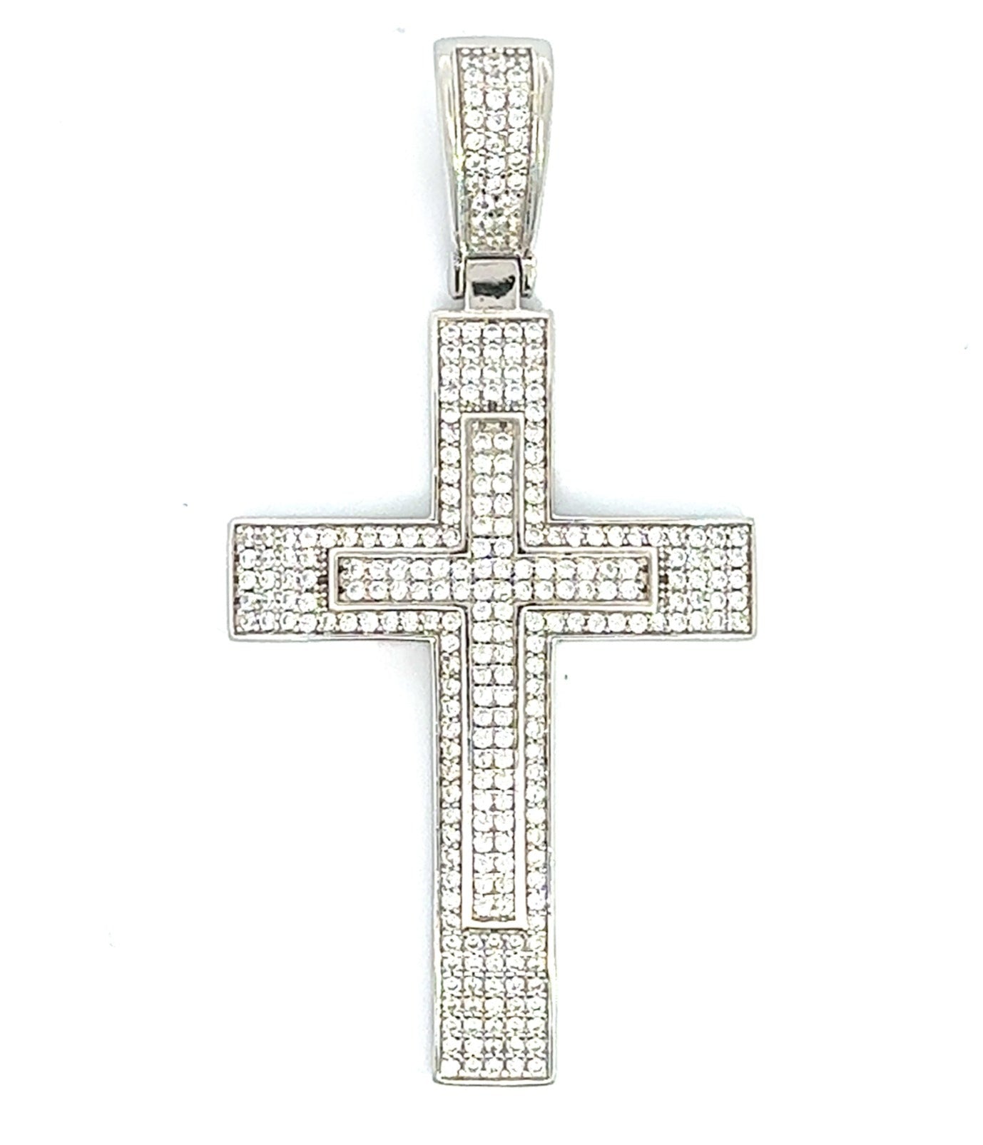 Sterling Silver 925 CZ Cross Pendant