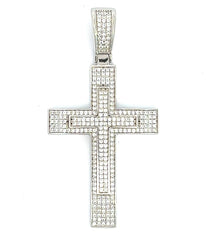Sterling Silver 925 CZ Cross Pendant