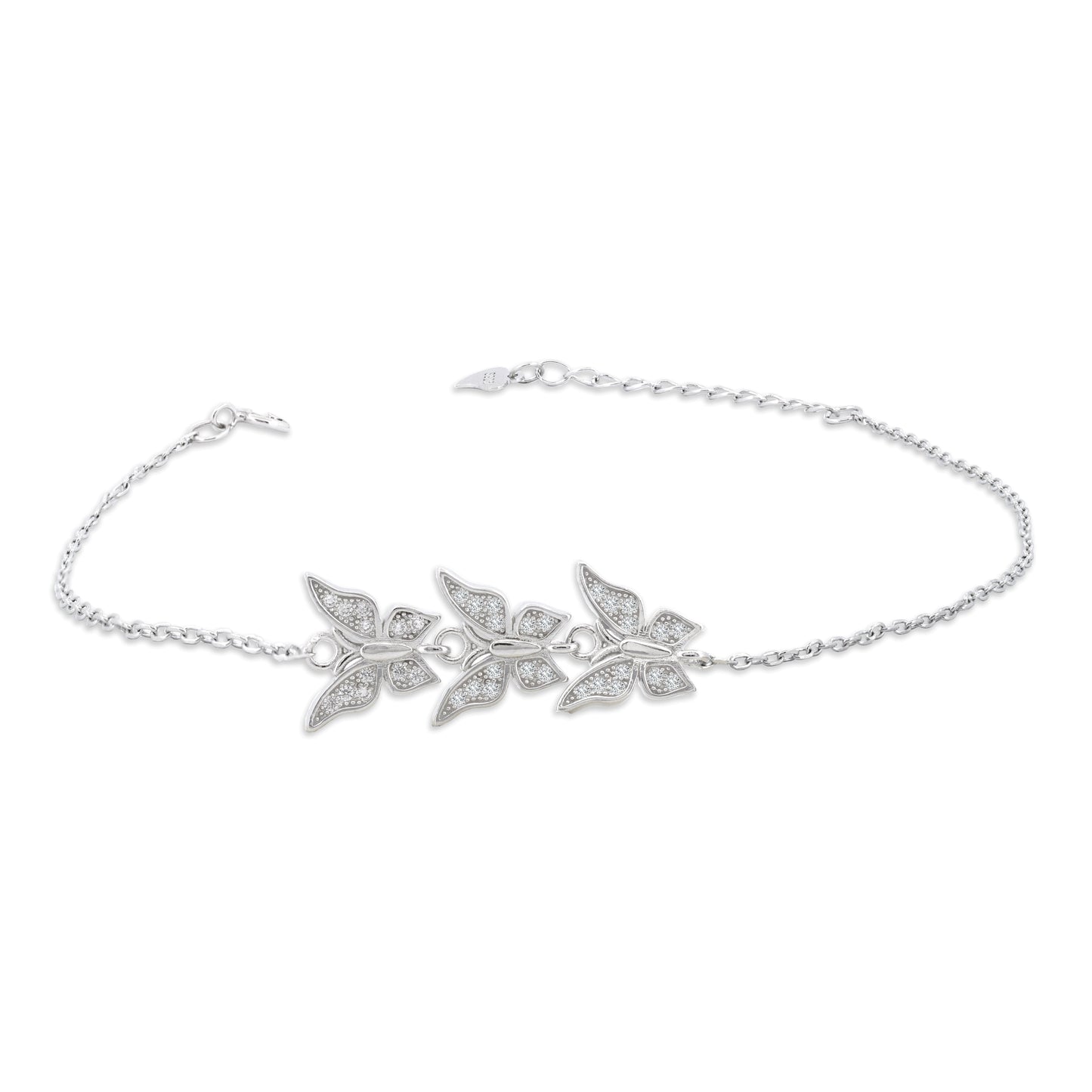 Butterfly Silver Adjustable Bracelet