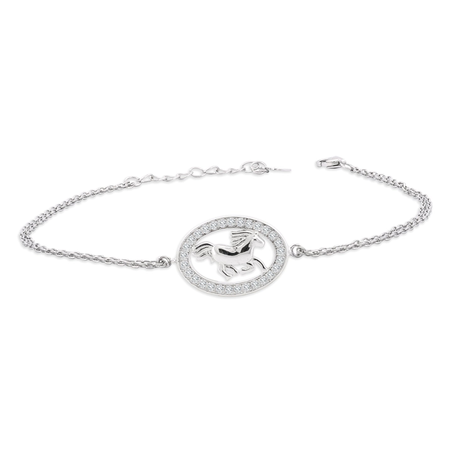 Horse Silver Adjustable Bracelet