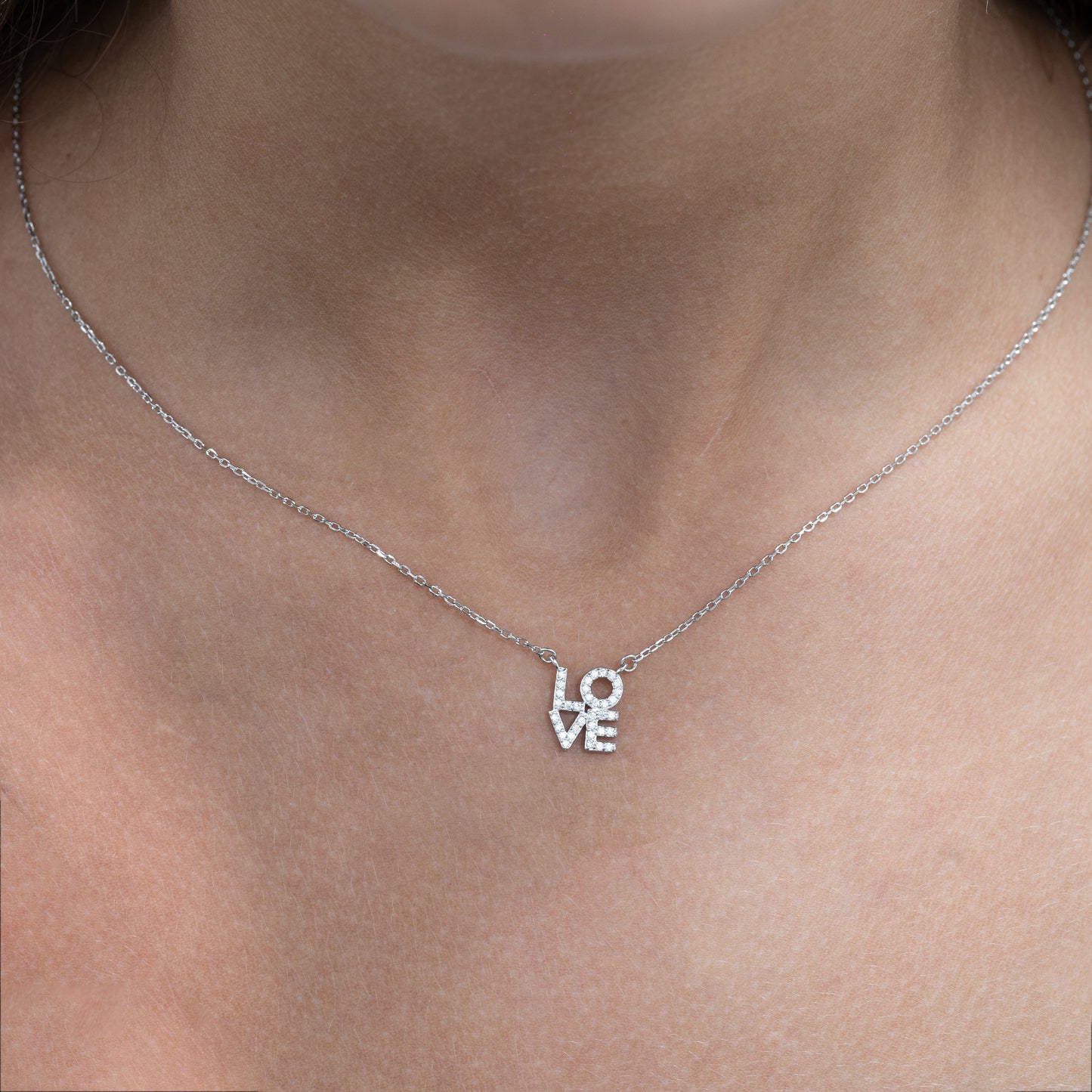 Silver Love Pendant Necklace