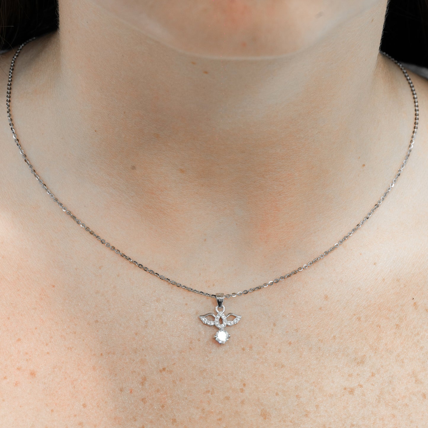Silver Wings Pendant Necklace