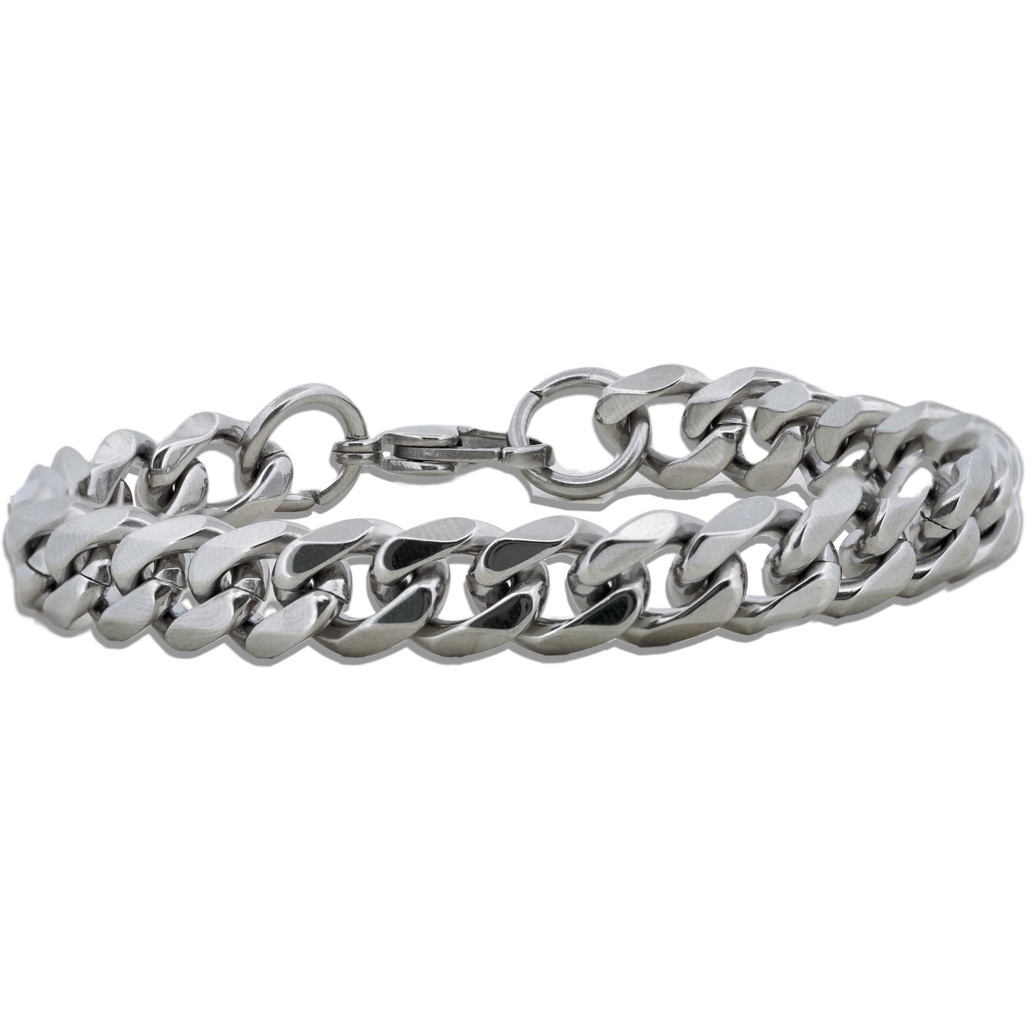 11mm Stainless Steel Curb Bracelet 8.5''