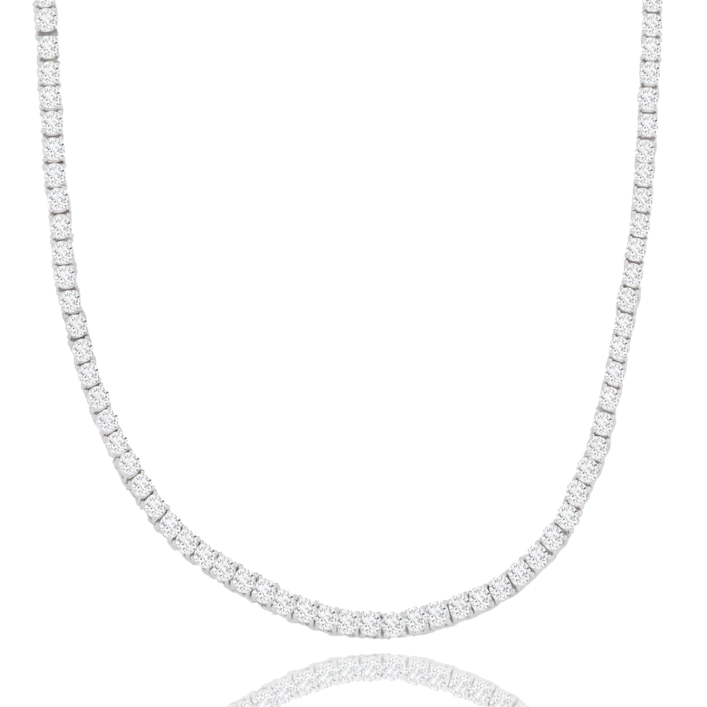 3mm Tennis Silver Necklace