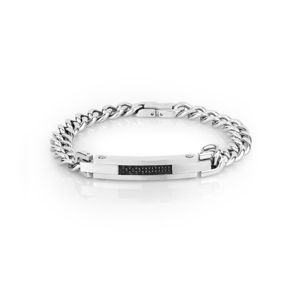 Stainless Steel Curb Chain ID Bracelet