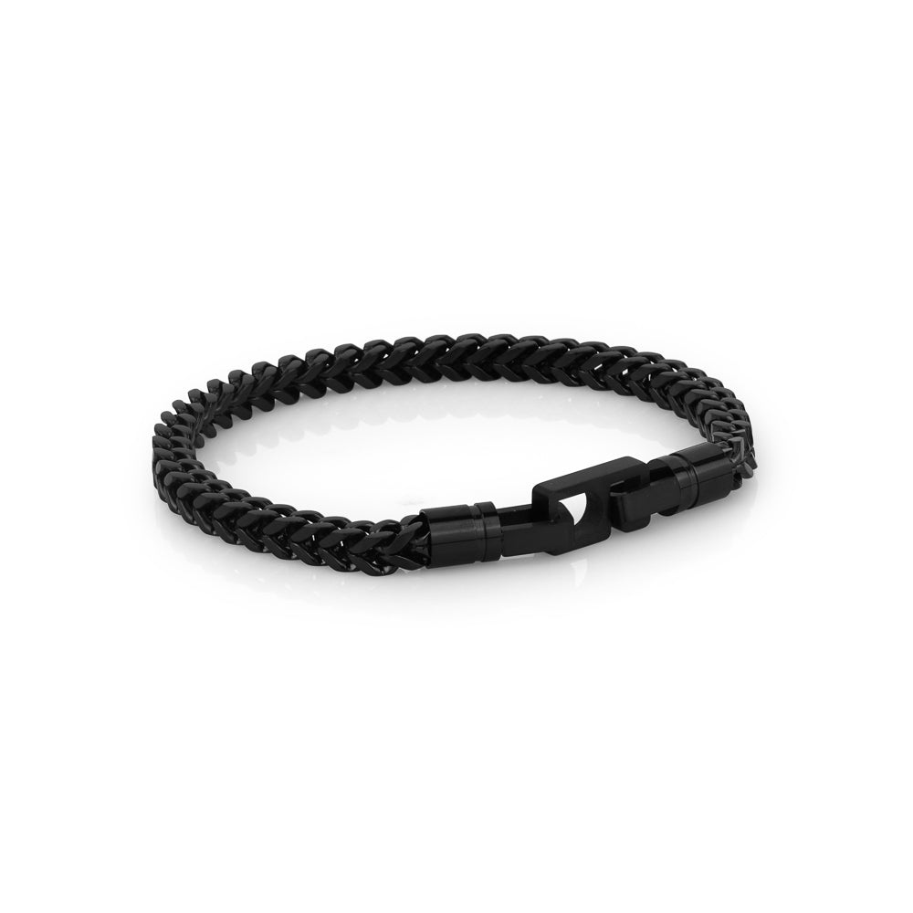 Black Foxtail Steel Bracelet