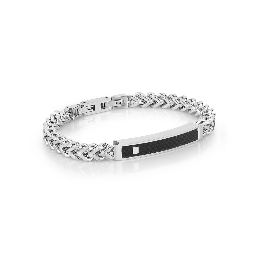 Stainless Steel Flat Curb Chain Bracelet