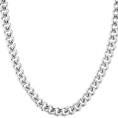 Heavyweight Miami Cuban Link Chain in Rhodium Plated Sterling Silver