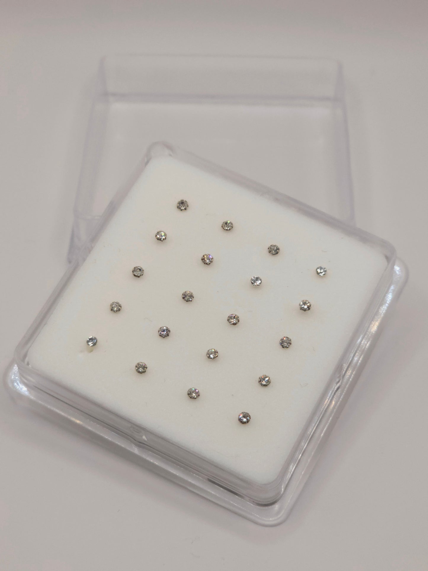 Sterling Silver Cubic Zirconia Nose Stud with Ball End