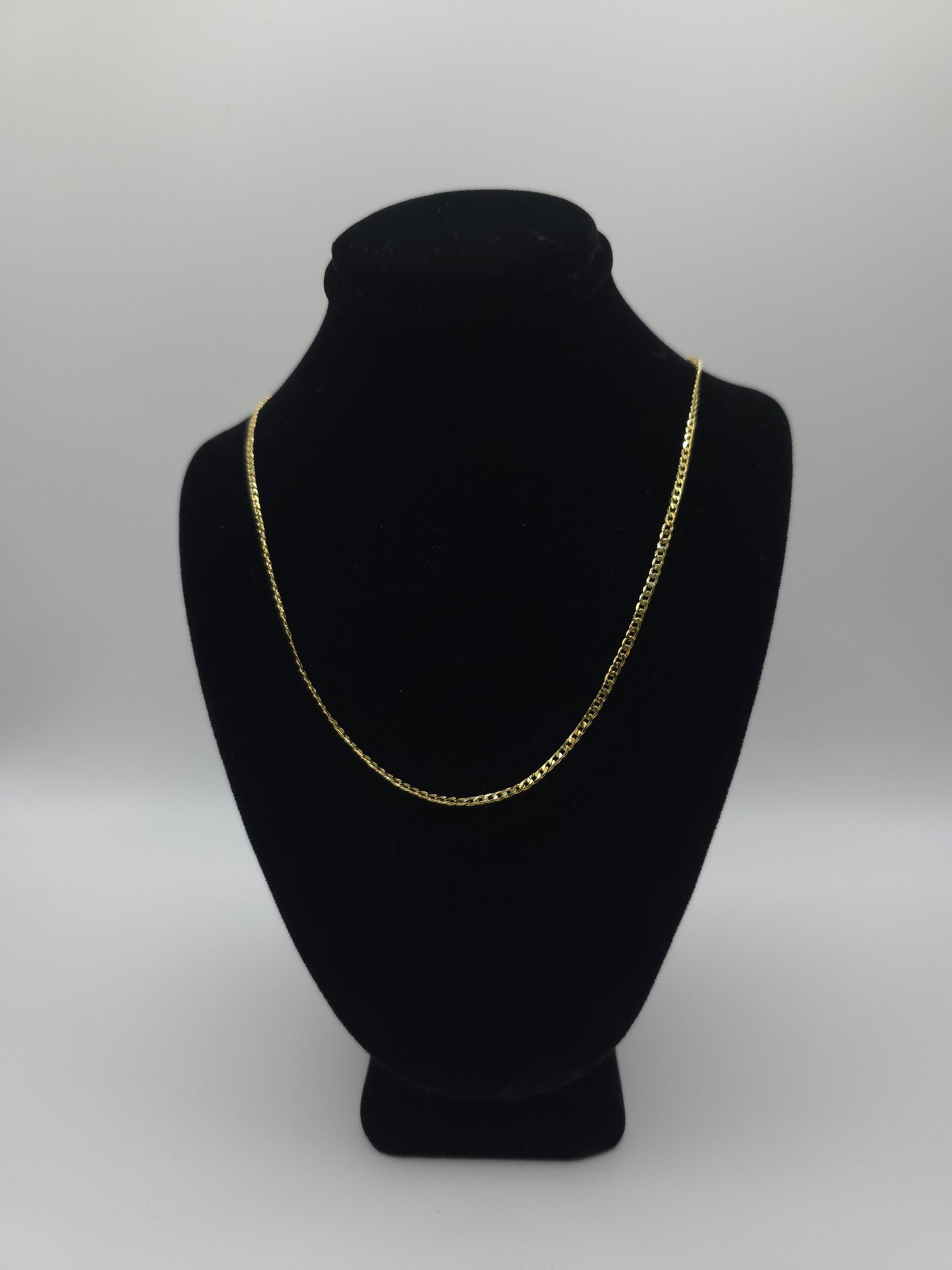 18/22 Inches 14ct Gold Plated Omega Diamond Cut Link Chain Necklace