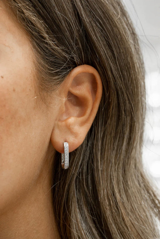 Silver U-Shaped Hoop Earrings