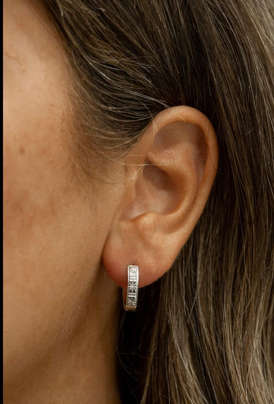 Silver Plain Design Hoop Earrings