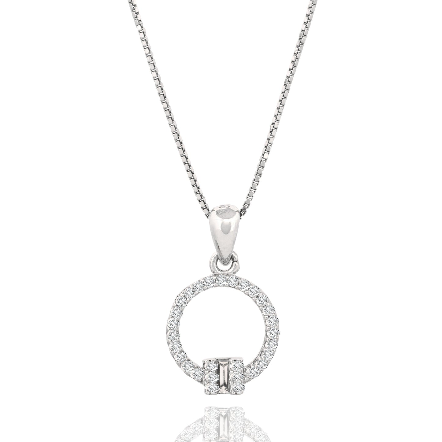 Silver Circle Pendant Necklace