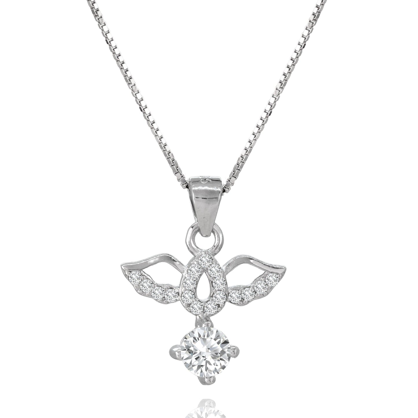 Silver Wings Pendant Necklace