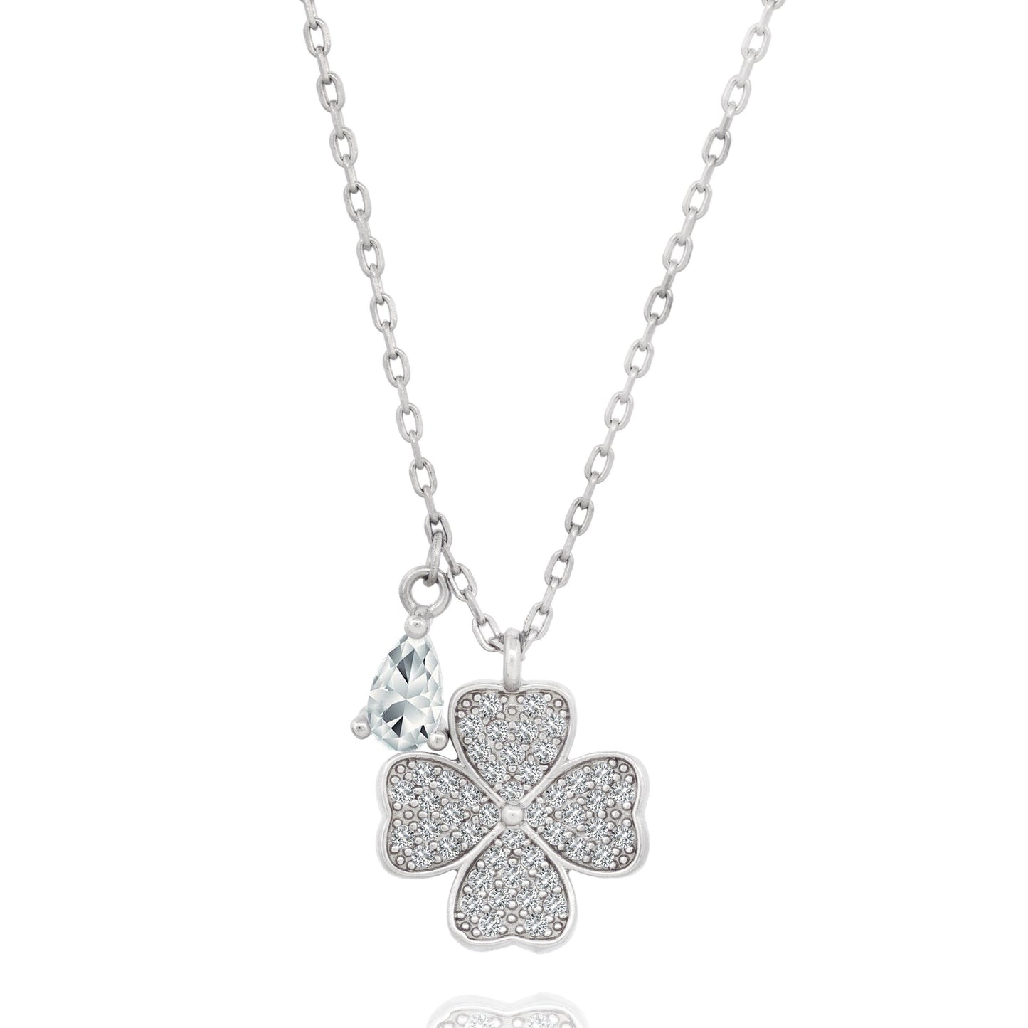 Silver Clover Leaf Necklace