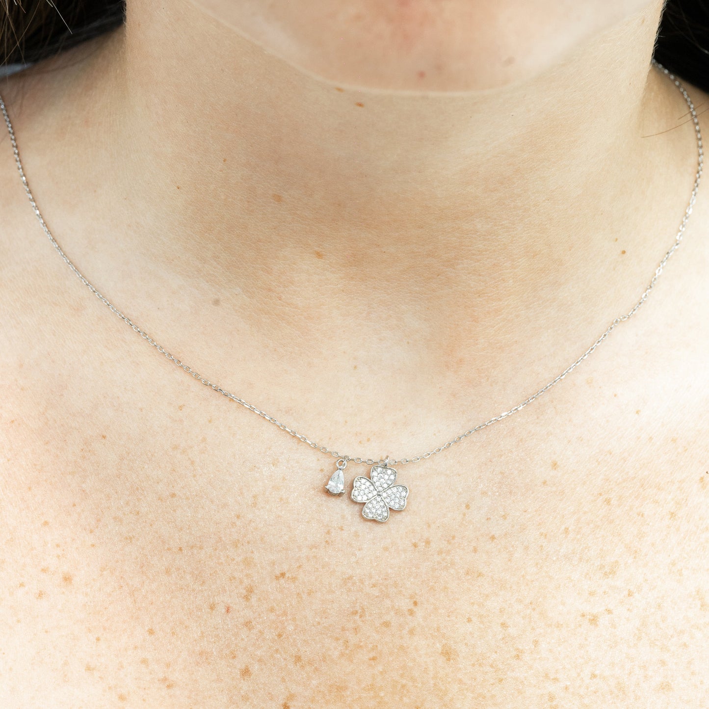 Silver Clover Leaf Necklace