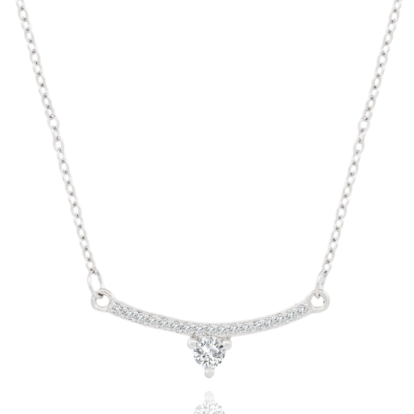 Sterling Silver Cubic Zirconia Necklace