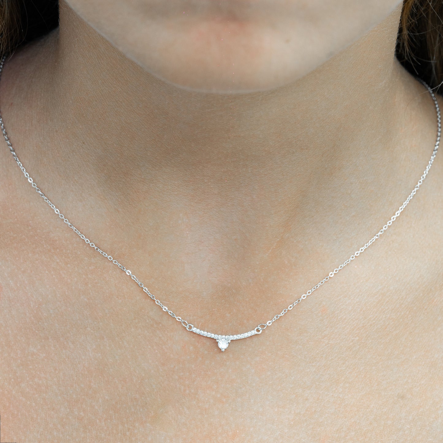 Sterling Silver Cubic Zirconia Necklace