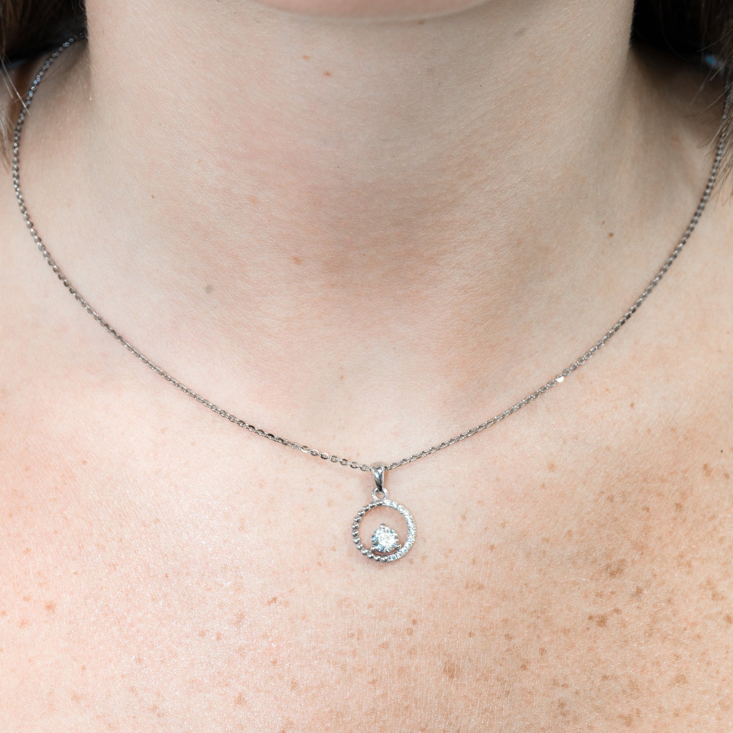Silver Circle Pendant necklace