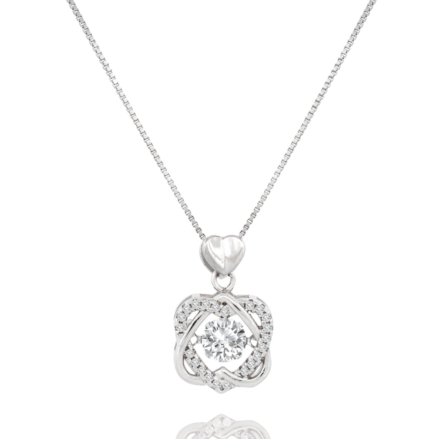Silver Tangled Heart Necklace