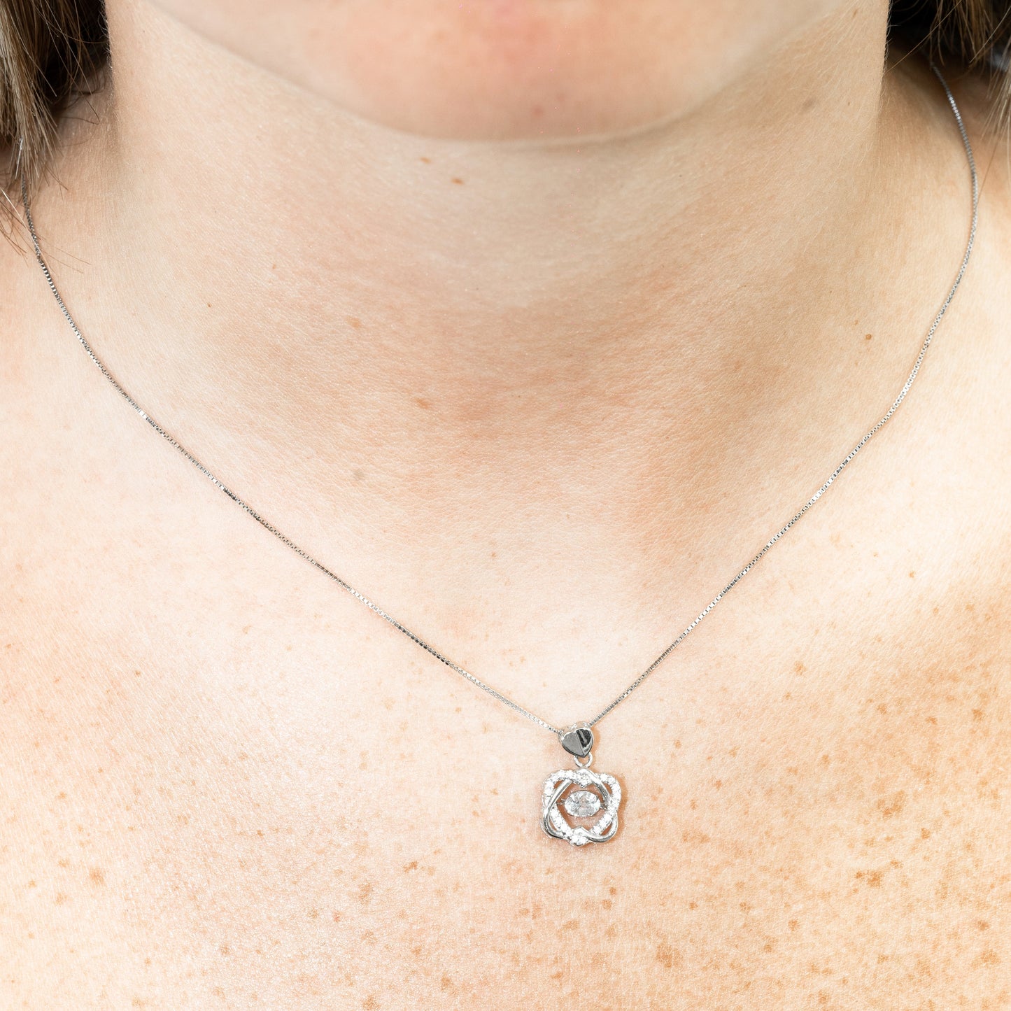 Silver Tangled Heart Necklace