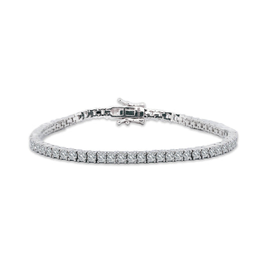 2.5mm Silver Tennis Bracelet