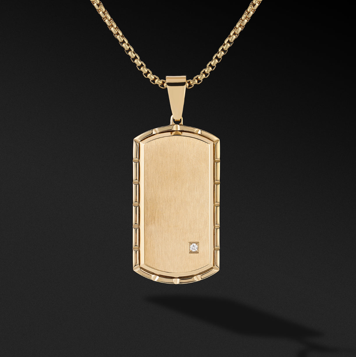 Gold Bar Pendant Necklace