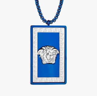 Electric Blue Medallion Pendant Necklace