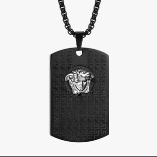 The Gorgon Tag Pendant Necklace