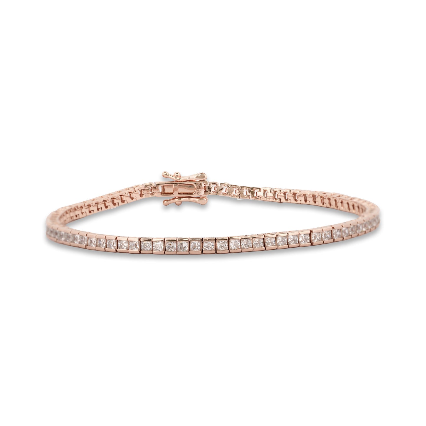 3mm Rose Gold Tennis Bracelet 7.5''