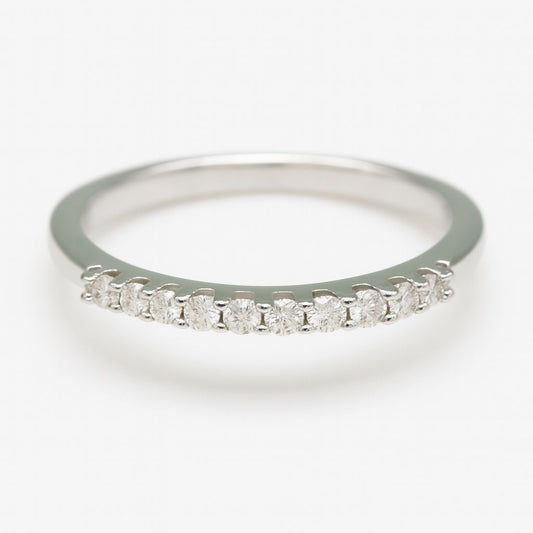 0.12ct D Colour Moissanite Wedding Band. GRA Certified