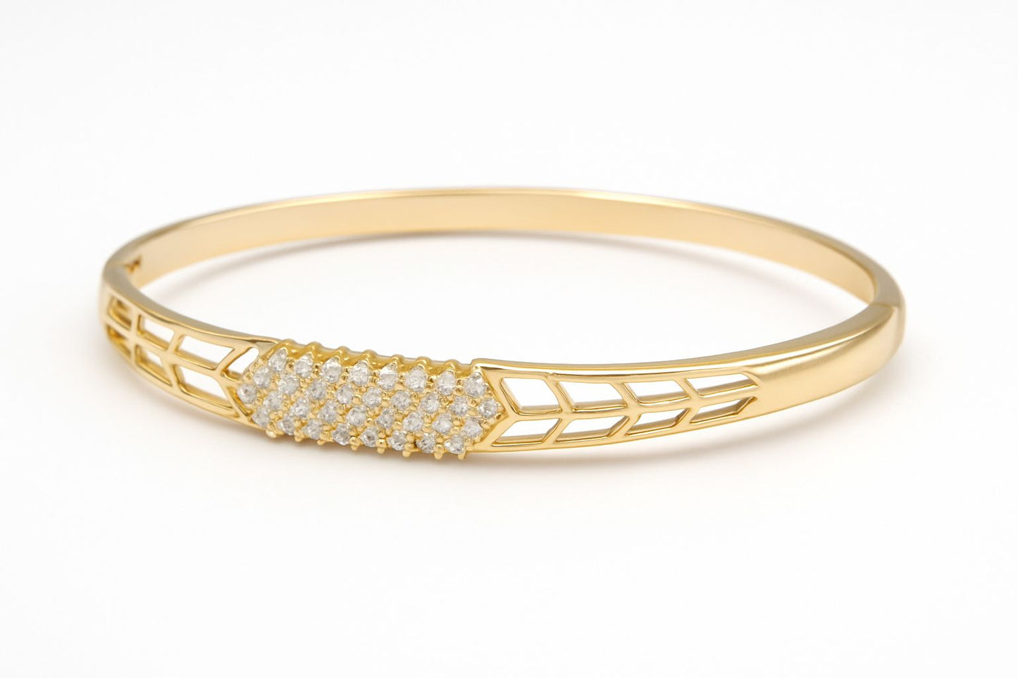 Pavé & Filigree Bangle Bracelet