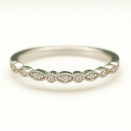 1.5ct D-Colour  Milgrain Moissanite Eternity Band Ring. GRA Certified