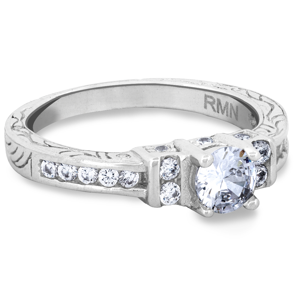 Sterling Silver Vintage-Inspired CZ Ring