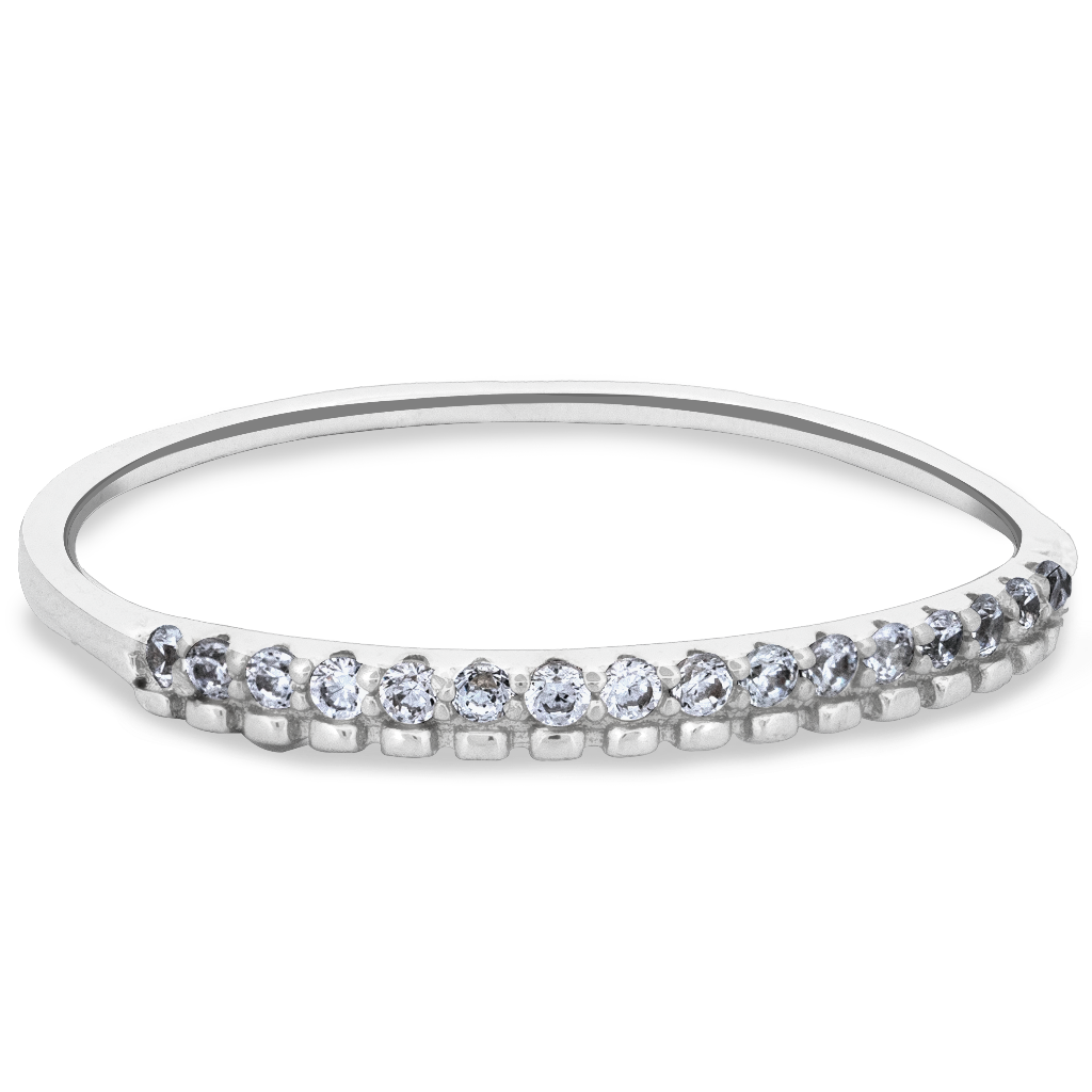 Sterling Silver Petite CZ Eternity Band